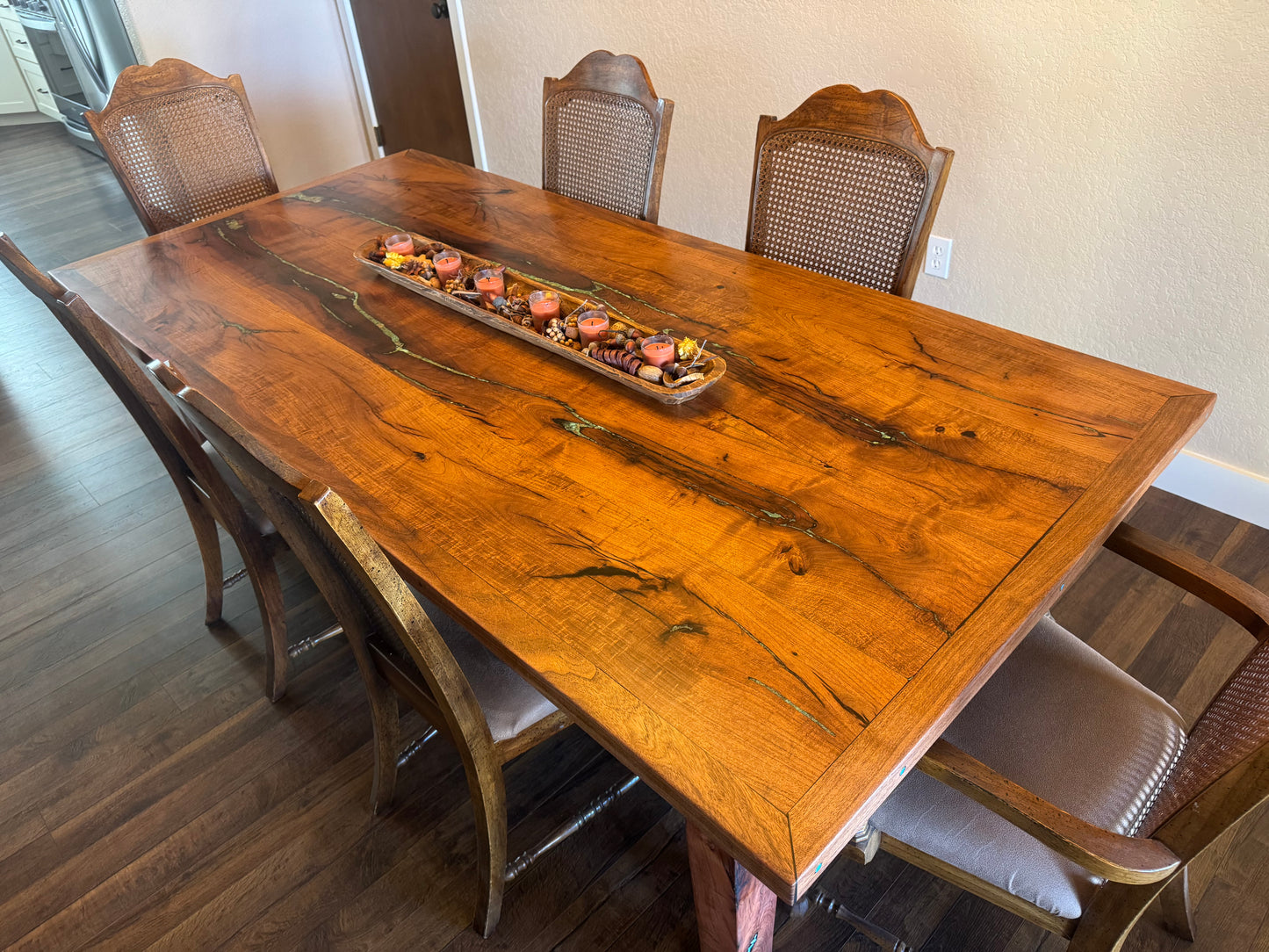 Turquoise Inlaid Dining Room Table